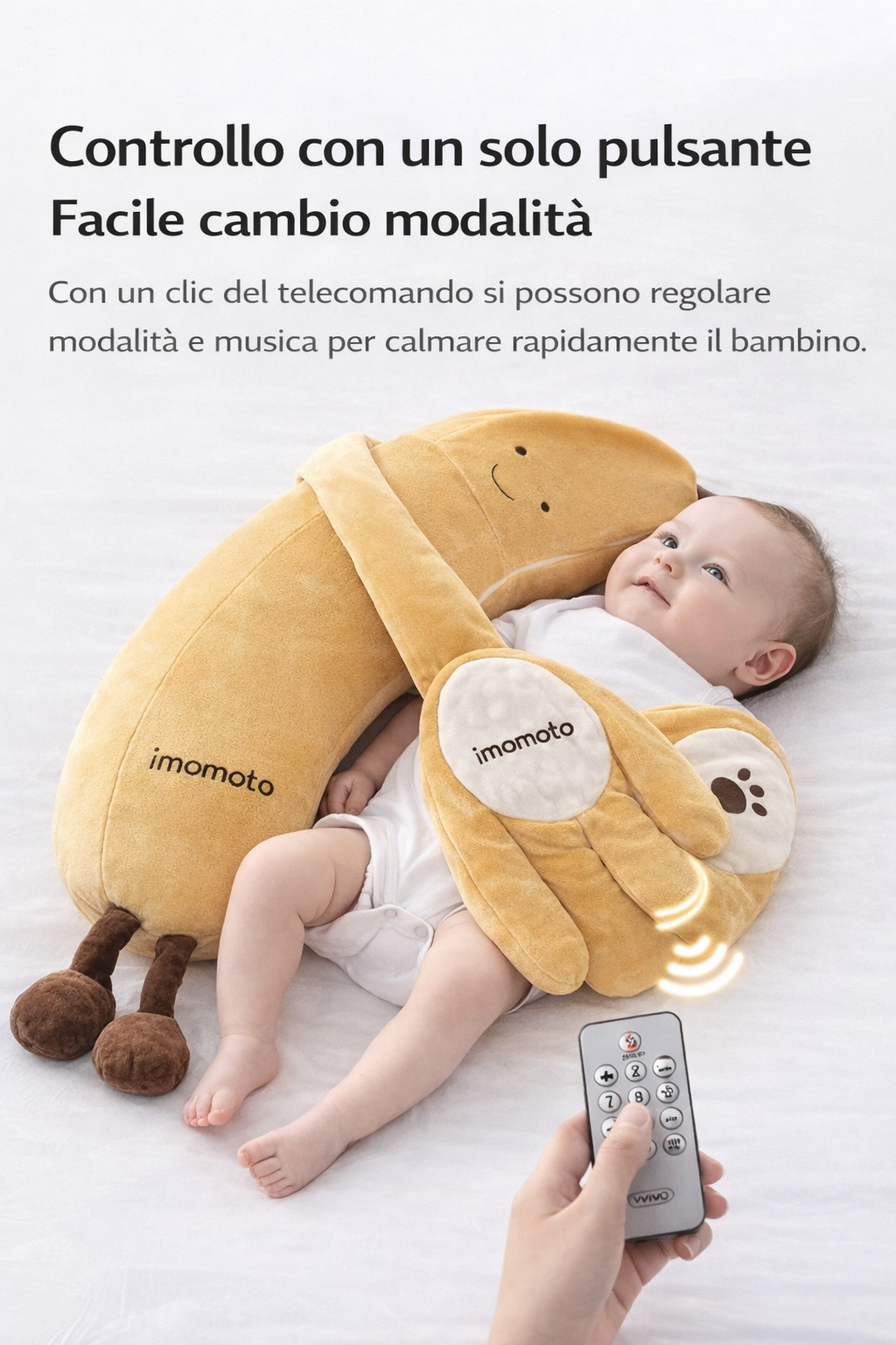 Bambola di peluche calmante per neonati e adulti