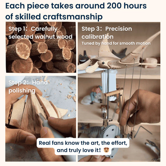 AQUAVERA Handcrafted&nbsp;Wooden&nbsp;Manta&nbsp;Ray&nbsp;Automaton